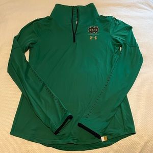 Green Notre Dame quarter zip